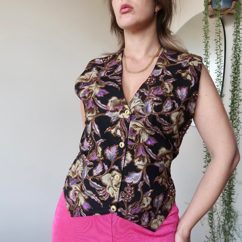 90s era beaded vest.